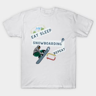 Eat Sleep Snowboarding Repeat T-Shirt